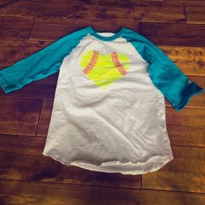 Girls Softball Tee